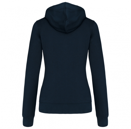 navy / fine grey Sudadera capucha y cremallera contrastada mujer