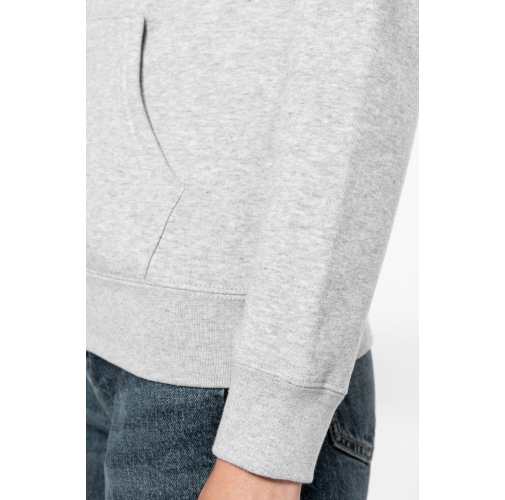 Sudadera capucha y cremallera contrastada mujer