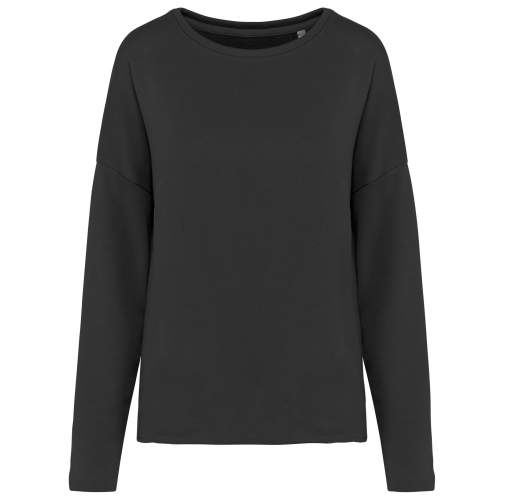 black Sudadera holgada de mujer