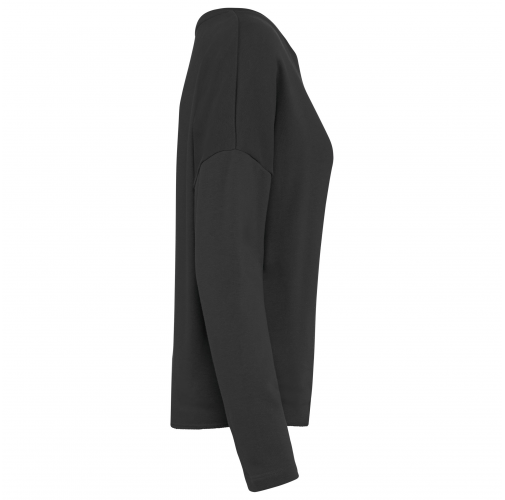 black Sudadera holgada de mujer