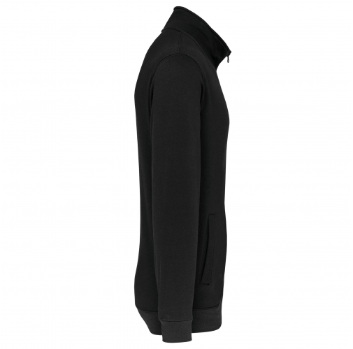 black Chaqueta de felpa con cremallera