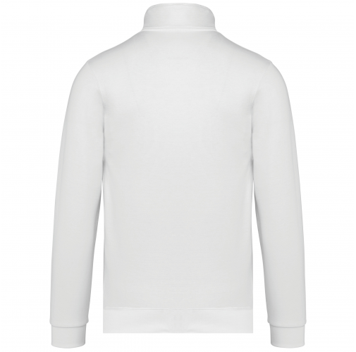 white Chaqueta de felpa con cremallera