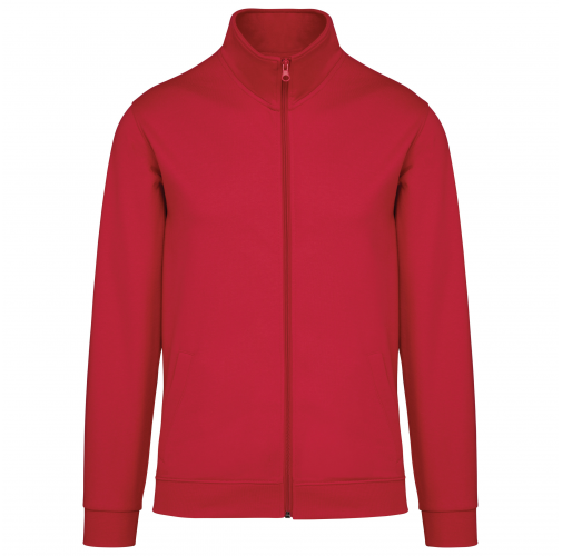 red Chaqueta de felpa con cremallera