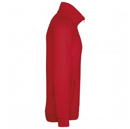 red Chaqueta de felpa con cremallera
