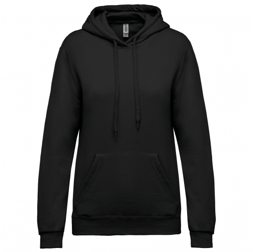 black Sudadera con capucha de mujer