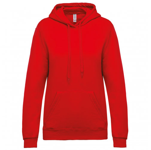 red Sudadera con capucha de mujer