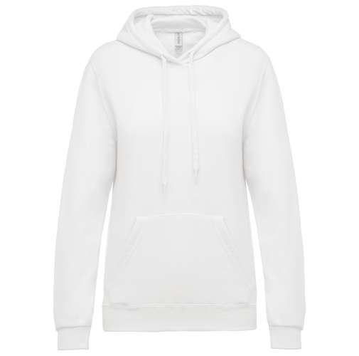 white Sudadera con capucha de mujer