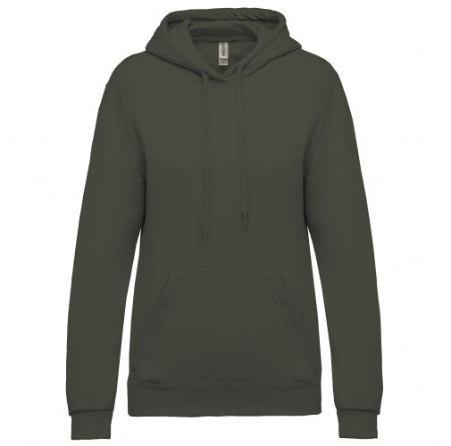 dark khaki Sudadera con capucha de mujer