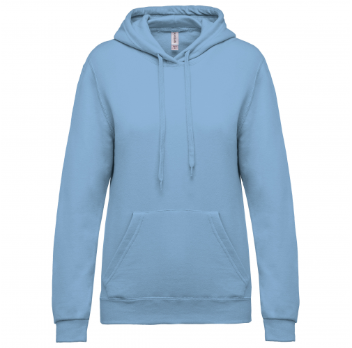 sky blue Sudadera con capucha de mujer