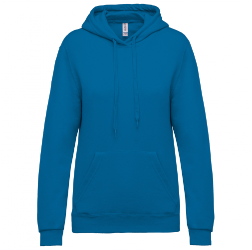 tropical blue Sudadera con capucha de mujer