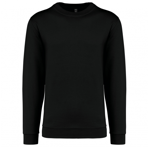 black Sudadera cuello redondo