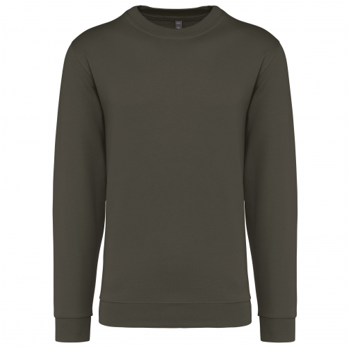 dark khaki Sudadera cuello redondo