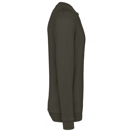 dark khaki Sudadera cuello redondo