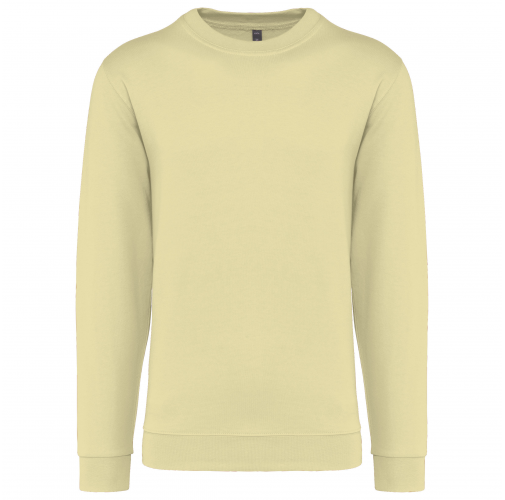 straw yellow Sudadera cuello redondo