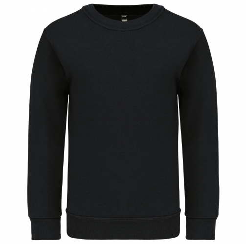 black Sudadera cuello redondo niños