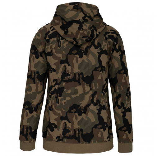 olive camouflage Sudadera con capucha de hombre