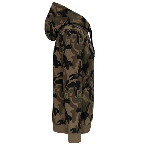 olive camouflage Sudadera con capucha de hombre