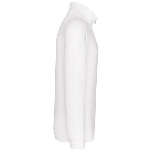 white Sudadera 1/4 Cremallera