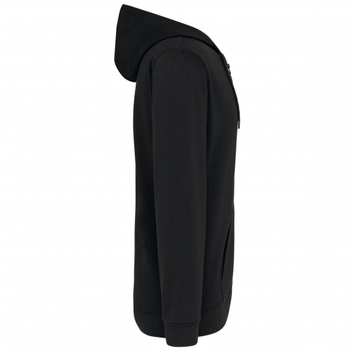black Sudadera capucha y cremallera unisex