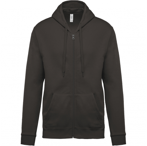 dark grey Sudadera capucha y cremallera unisex