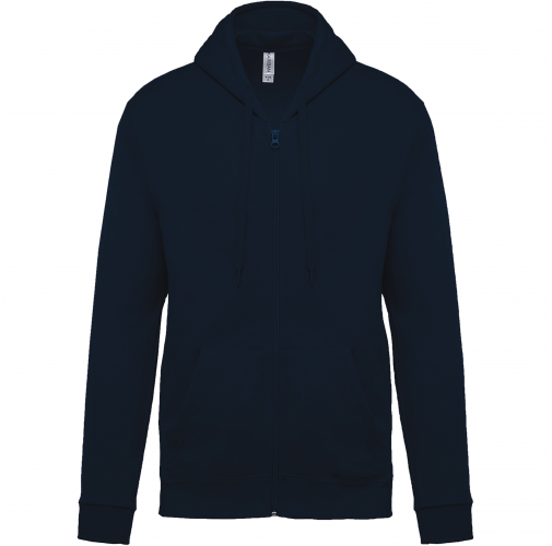 navy Sudadera capucha y cremallera unisex