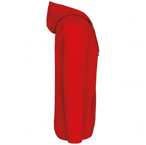 red Sudadera capucha y cremallera unisex