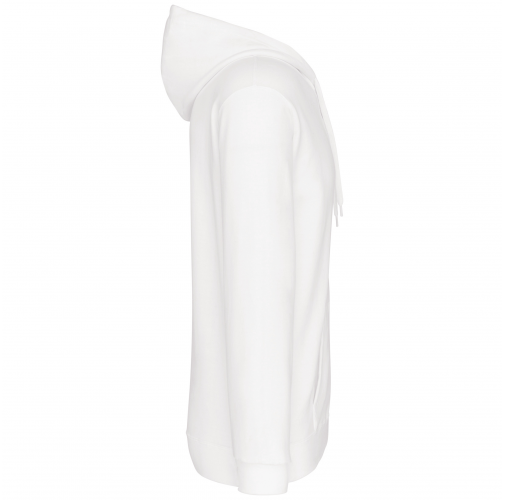 white Sudadera capucha y cremallera unisex