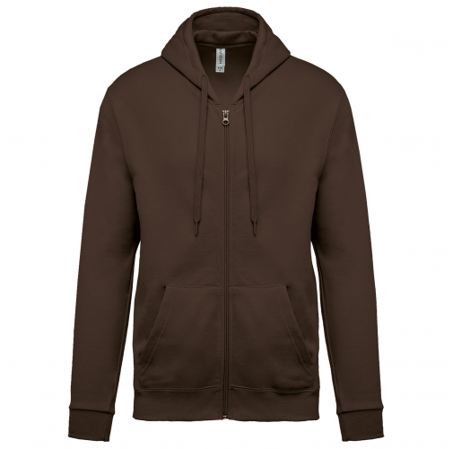 chocolate Sudadera capucha y cremallera unisex