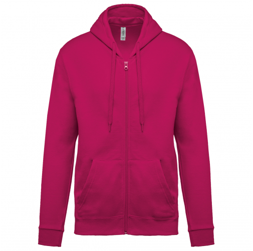 fuchsia Sudadera capucha y cremallera unisex