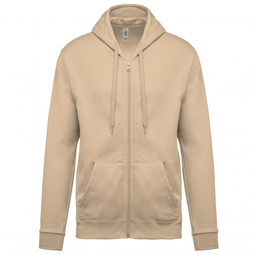 light sand Sudadera capucha y cremallera unisex