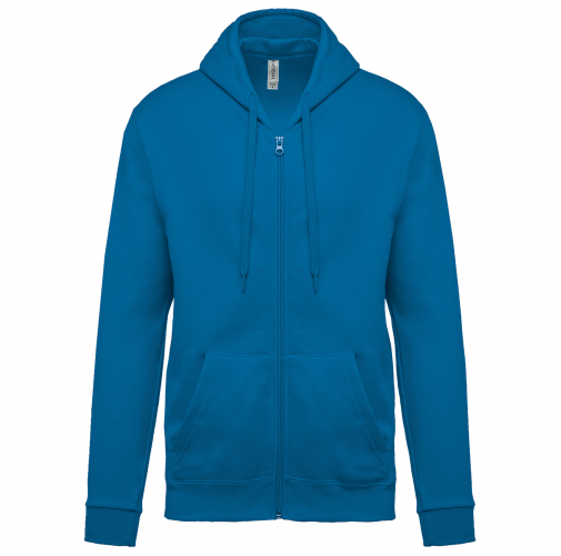 tropical blue Sudadera capucha y cremallera unisex