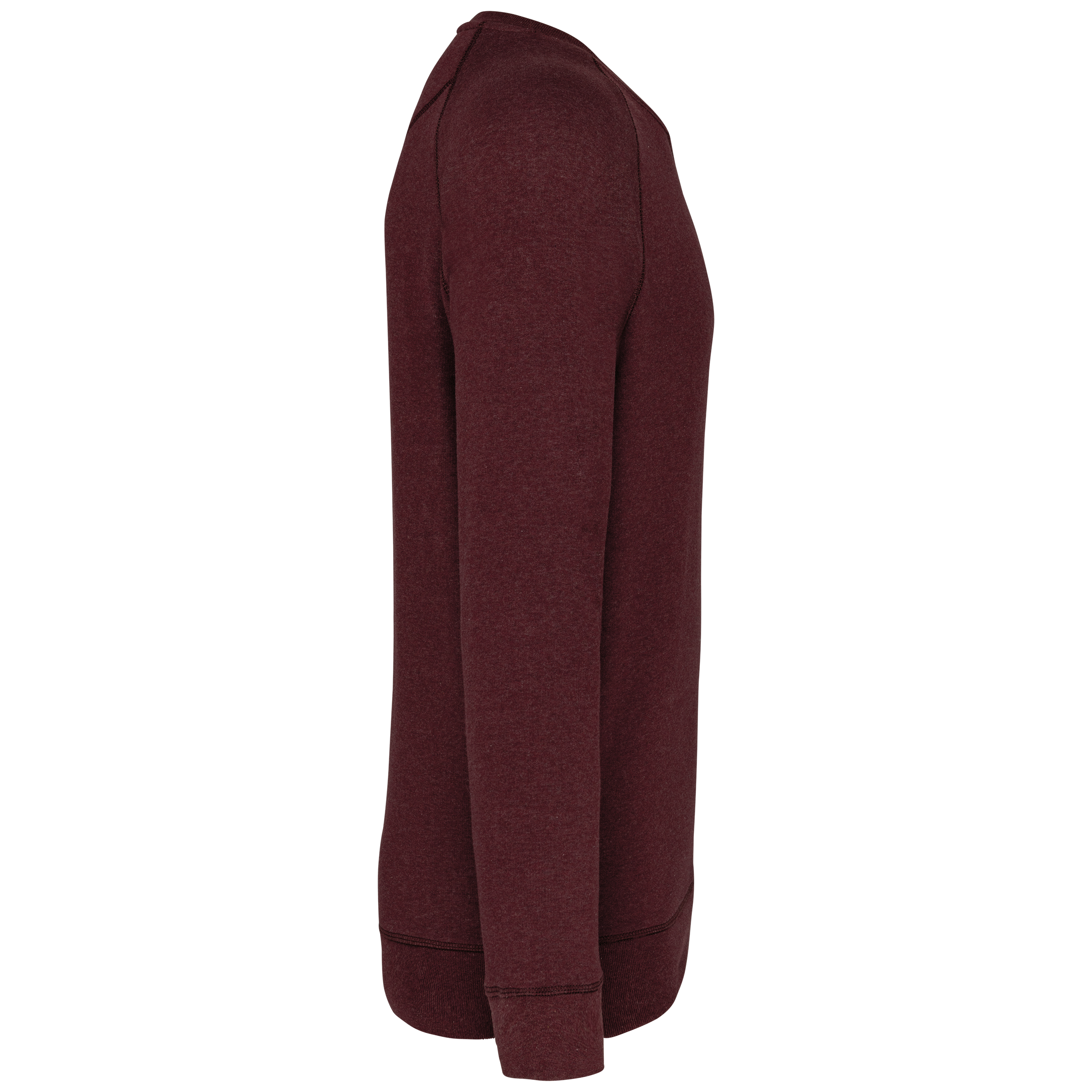 Sudadera algodón orgánico con cuello redondo y mangas raglán de hombre