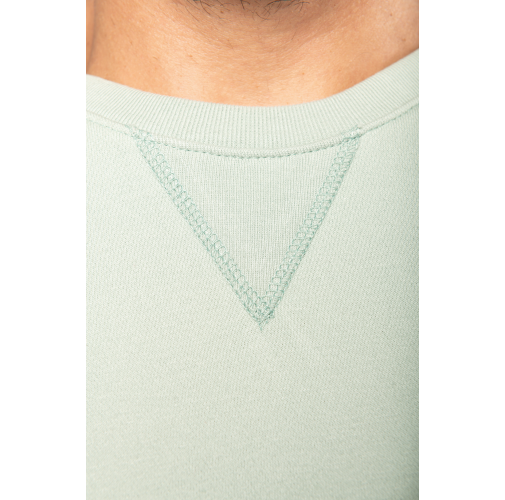 Sudadera algodón orgánico con cuello redondo y mangas raglán