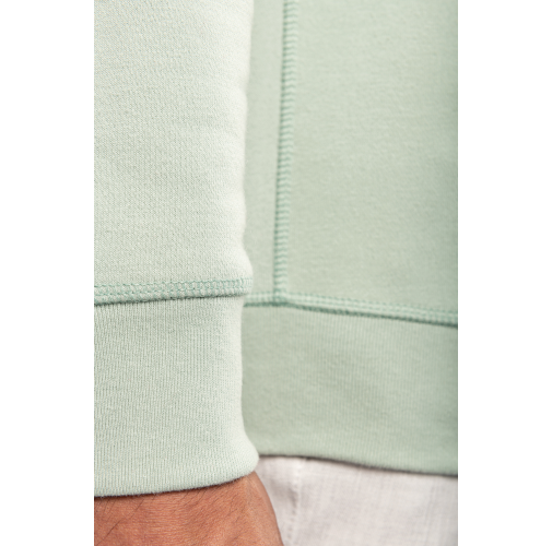 Sudadera algodón orgánico con cuello redondo y mangas raglán