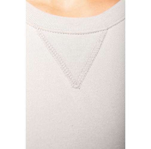 Sudadera algodón orgánico con cuello redondo y mangas raglan