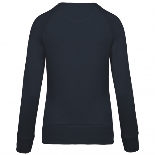 navy Sudadera algodón orgánico con cuello redondo y mangas raglan