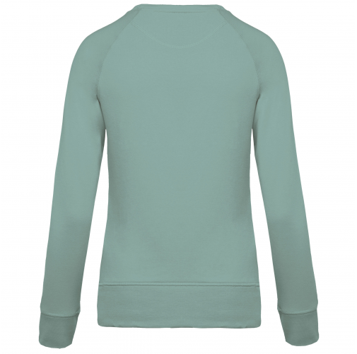 sage Sudadera algodón orgánico con cuello redondo y mangas raglan