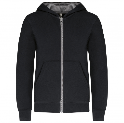 Sudadera capucha y cremallera niños