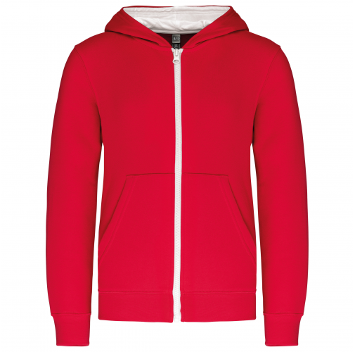 Sudadera capucha y cremallera niños