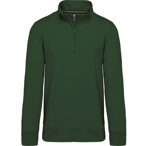 forest green Sudadera 1/4 Cremallera