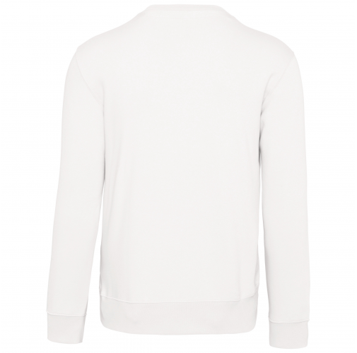 white Sudadera cuello redondo