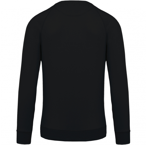 black Sudadera Algodón Orgánico Manga Raglán para Niños