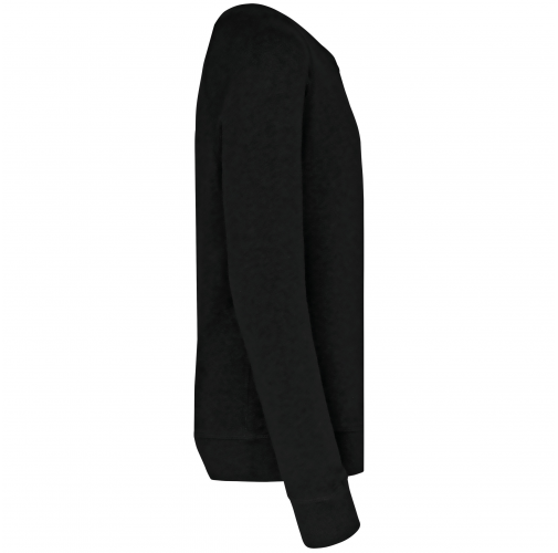 black Sudadera Algodón Orgánico Manga Raglán para Niños