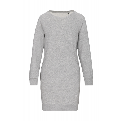 light grey heather Vestido Lounge algodón orgánico de felpa