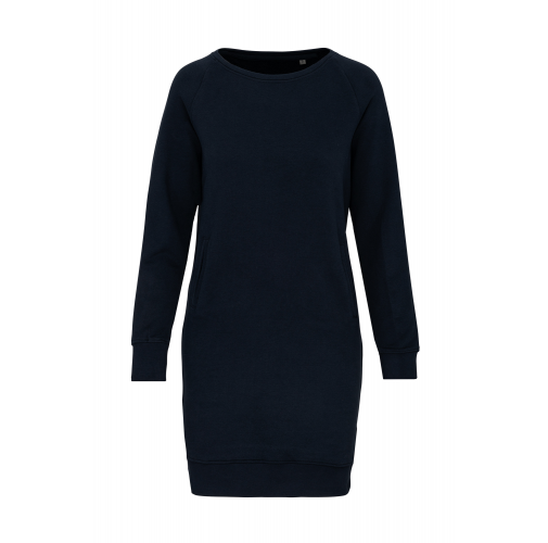 navy Vestido Lounge algodón orgánico de felpa