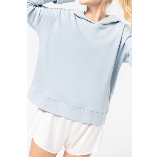 Sudadera Lounge algodón orgánico con capucha mujer