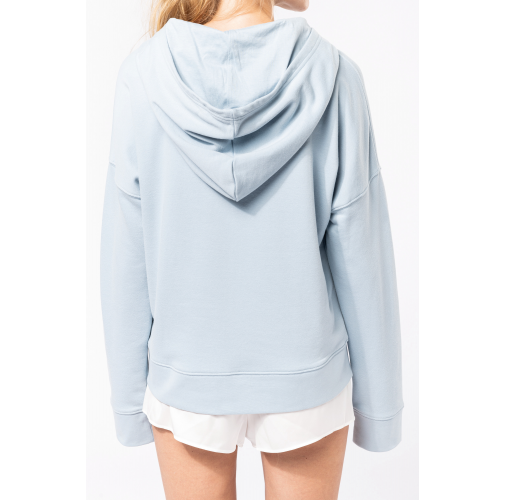 Sudadera Lounge algodón orgánico con capucha mujer