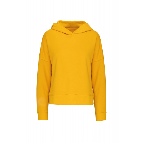 mellow yellow Sudadera Lounge algodón orgánico con capucha mujer