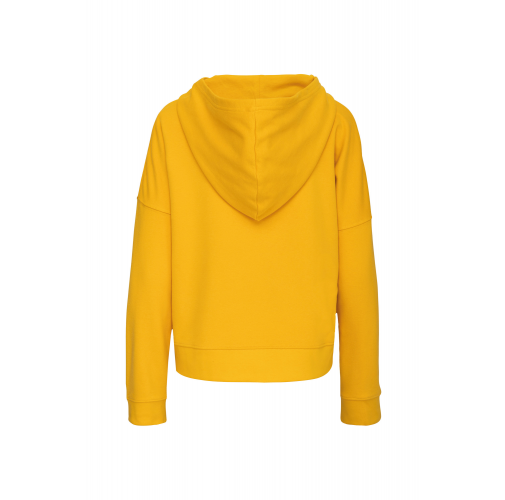 mellow yellow Sudadera Lounge algodón orgánico con capucha mujer