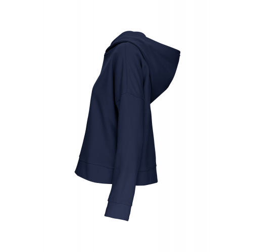 navy Sudadera Lounge algodón orgánico con capucha mujer
